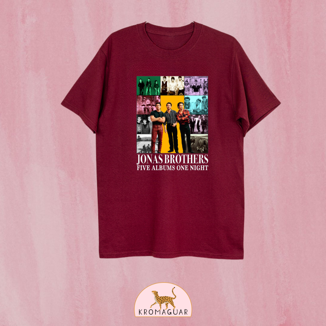 Polera Jonas Brothers Five Albums One Night
