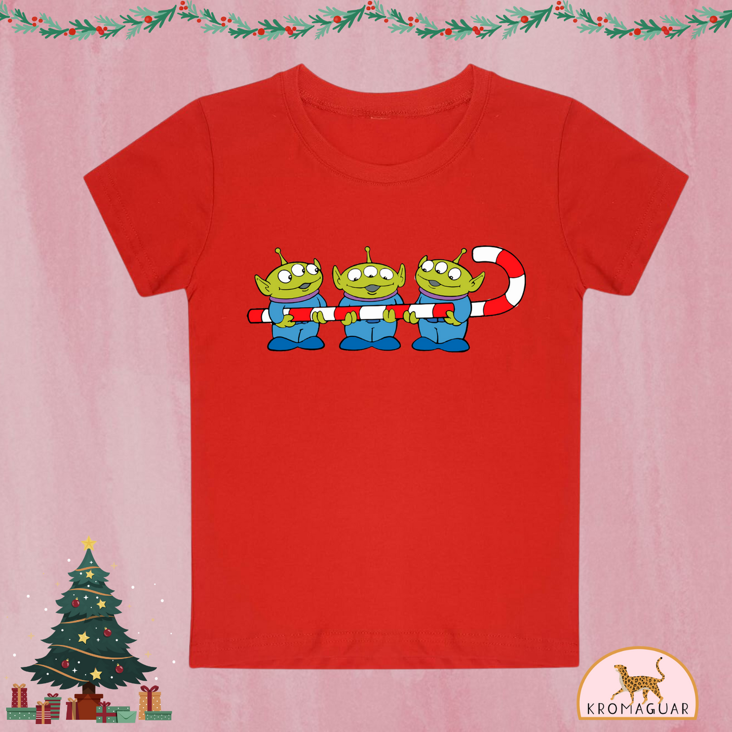 Polera Marcianitos Toy Story Candy Cane Disney Pixar Navidad