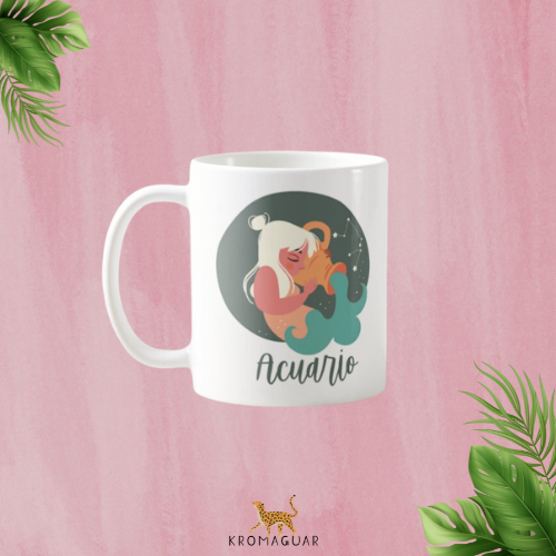 Taza Acuario Signo Zodiacal