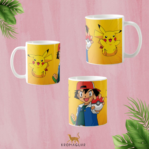 Taza Ash & Pikachu Pokemon