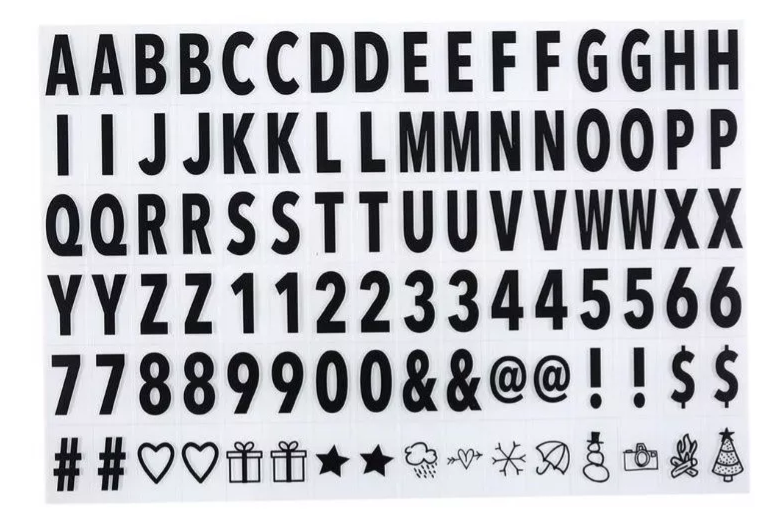 Pizarra de Luz con Letras Decoración
