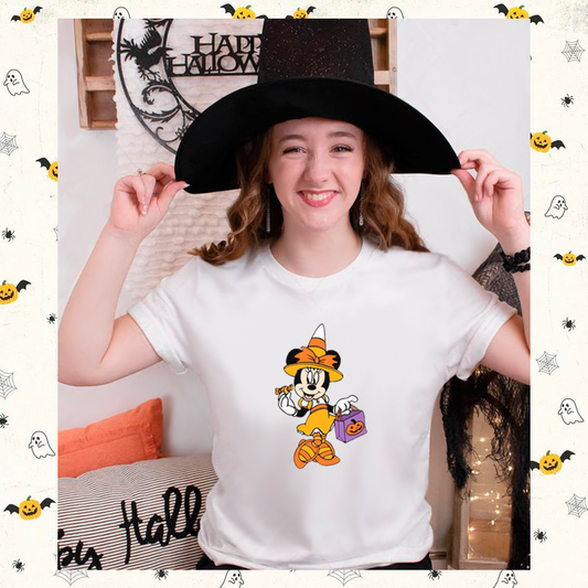 Polera Minnie Brujita Halloween