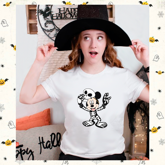 Polera Mickey Esqueleto