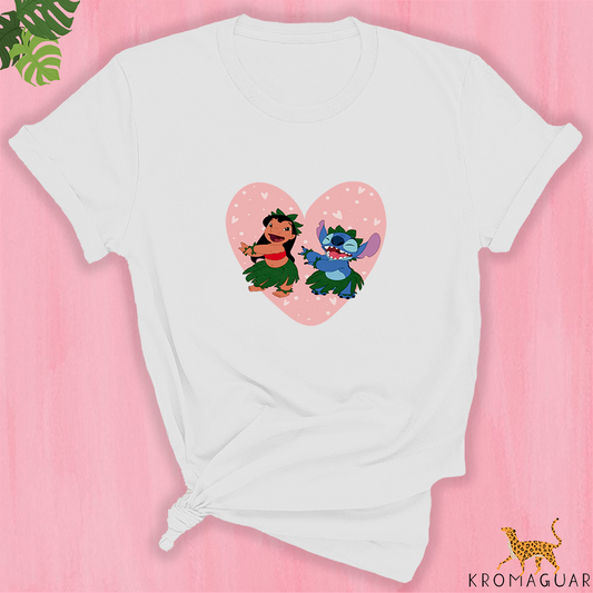 Polera Lilo & Stitch Corazón Disney