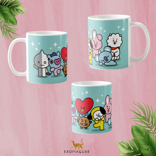 Taza BT21 BTS Celeste