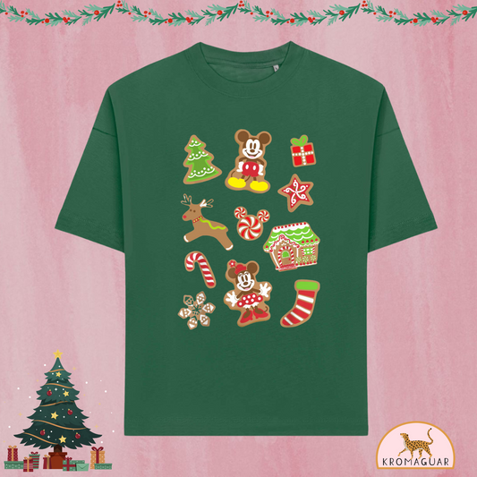 Polera Ginger Cookie Mickey & Minnie Disney Navidad