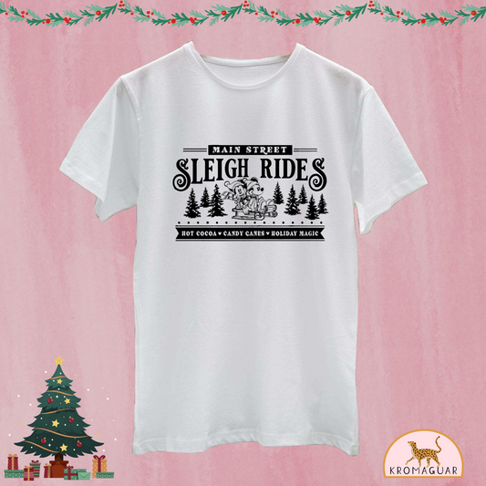 Polera Sleigh Rides Mickey & Minnie Disney Navidad