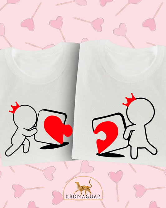 Set Poleras Pareja King & Queen Rompecabezas