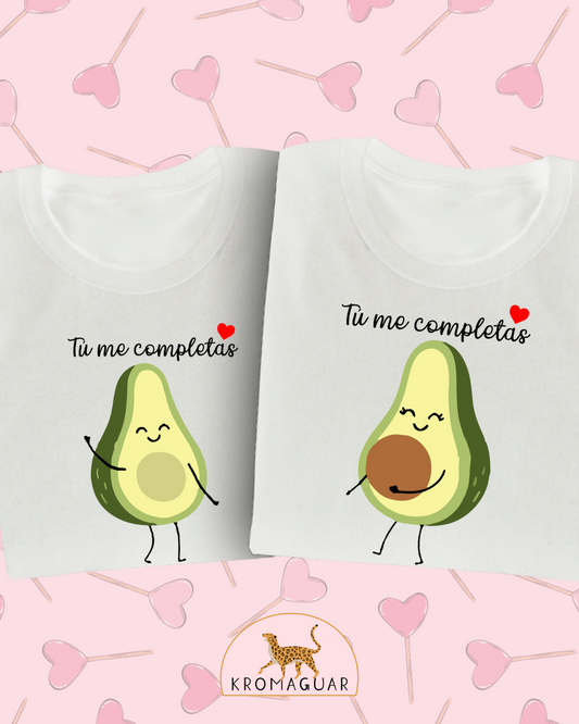 Set Poleras Pareja Palta Tu Me Complementas