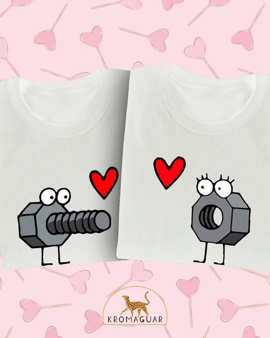 Set Poleras Pareja Tornillo