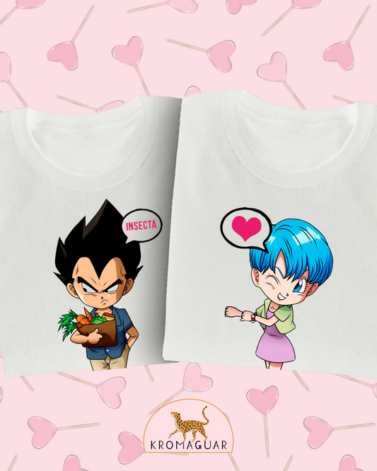 Set Poleras Pareja Vegeta & Bulma
