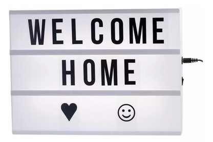 Pizarra de Luz con Letras Decoración