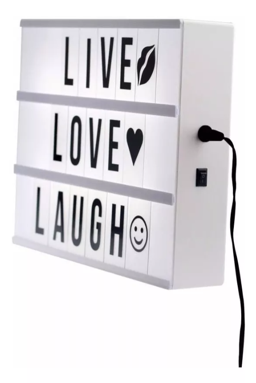 Pizarra de Luz con Letras Decoración