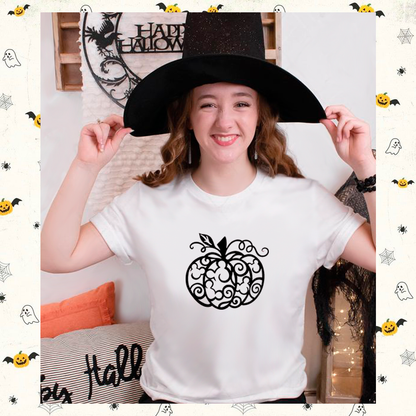 Polera Calabaza Silueta Halloween